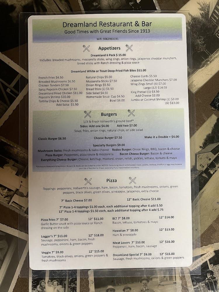 Dreamland Menu image 2