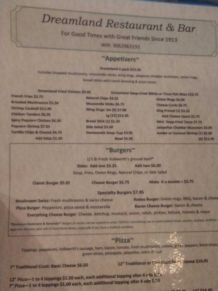 Dreamland Menu image 4